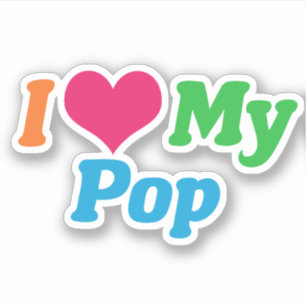 Pegatina Amo A Mi Pop