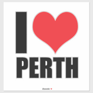 Pegatina Amo a Perth