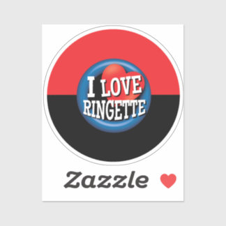 Pegatina 'Amo a Ringette'