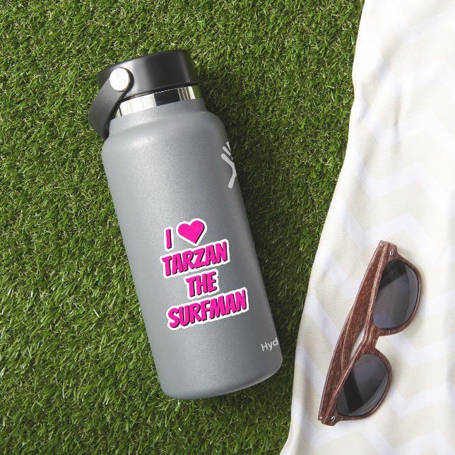 Pegatina Amo a Tarzan El SurfMan Fan Stickers (HydroFlask Insitu)