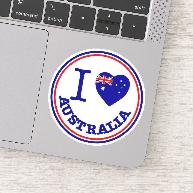 Pegatina Amo Australia (Detalle)