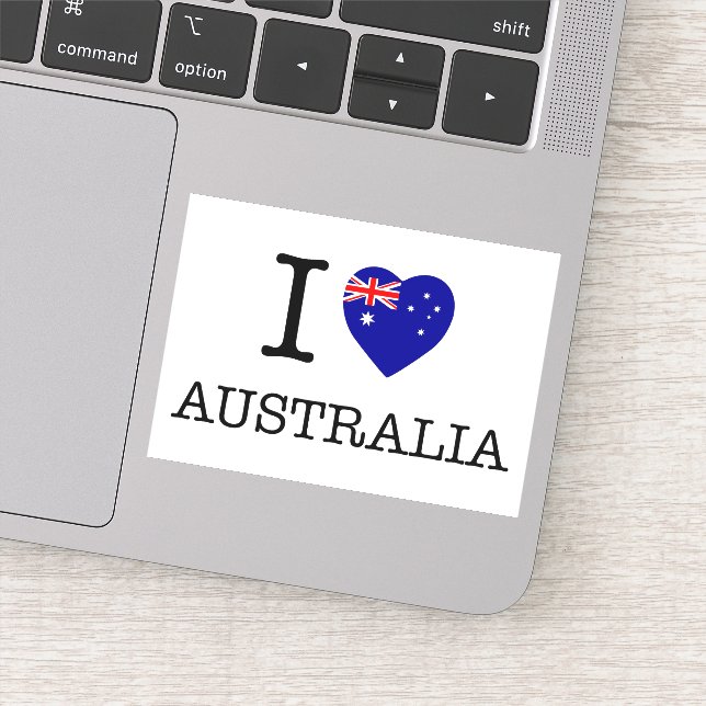 Pegatina Amo Australia (Detalle)
