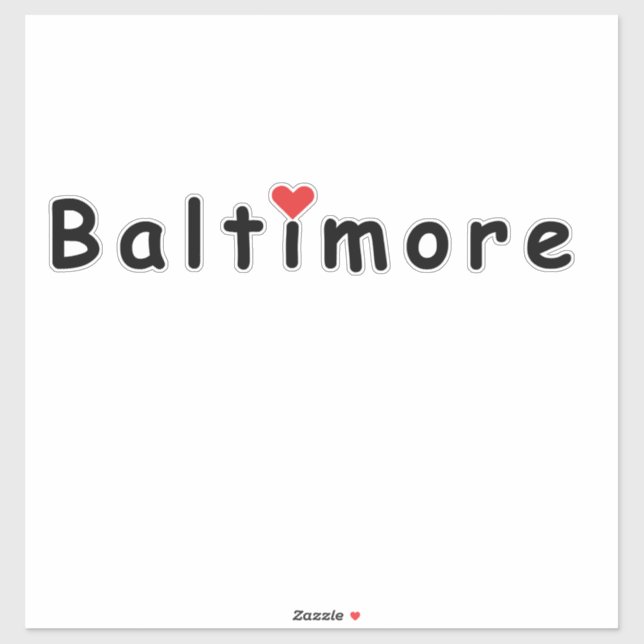 Pegatina Amo Baltimore (Hoja)