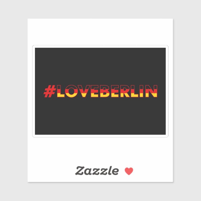 Pegatina Amo Berlín (Hoja)