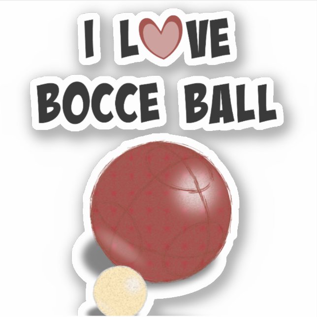 Pegatina Amo Bocce Ball (Anverso)