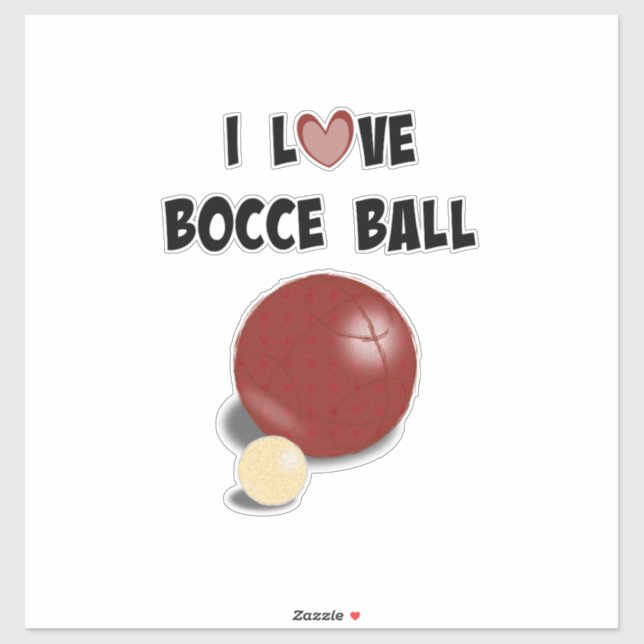 Pegatina Amo Bocce Ball (Hoja)