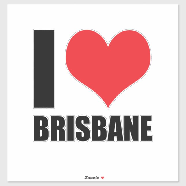 Pegatina Amo Brisbane (Hoja)