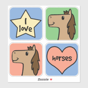 Pegatina Amo caballos
