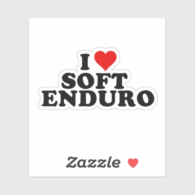Pegatina Amo / Corazón Enduro suave (Hoja)