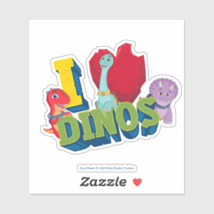 Pegatina Amo Dinos   Dino Ranch