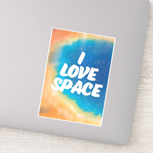Pegatina Amo el espacio (Detalle)