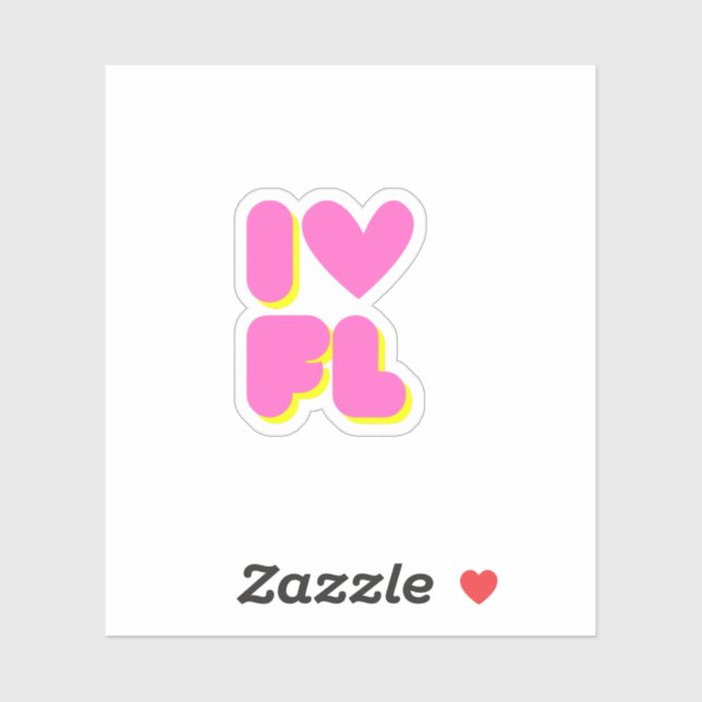 Pegatina Amo Florida (Hoja)