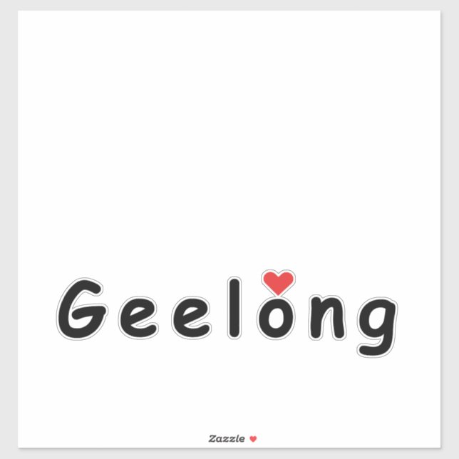 Pegatina Amo Geelong Australia (Hoja)