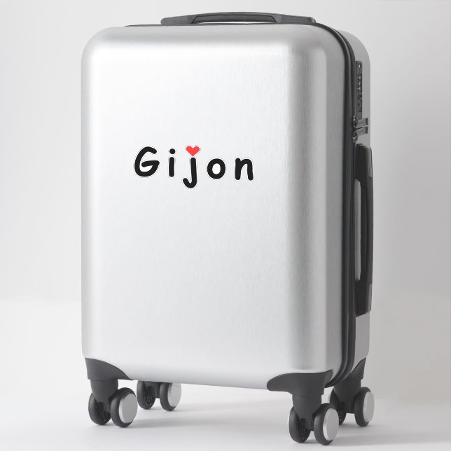 Pegatina Amo Gijon (Maleta)
