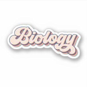 Pegatina Amo la biología, citas de biología