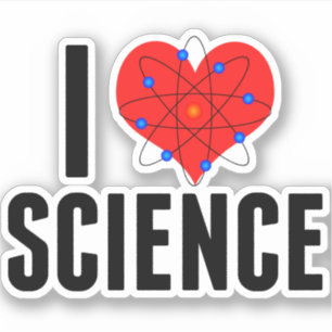 Pegatina Amo la ciencia