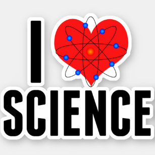 Pegatina Amo la ciencia
