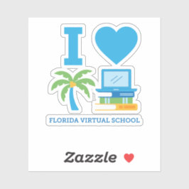 Pegatina Amo la Escuela Virtual de Florida