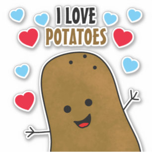 Pegatina Amo las Papas