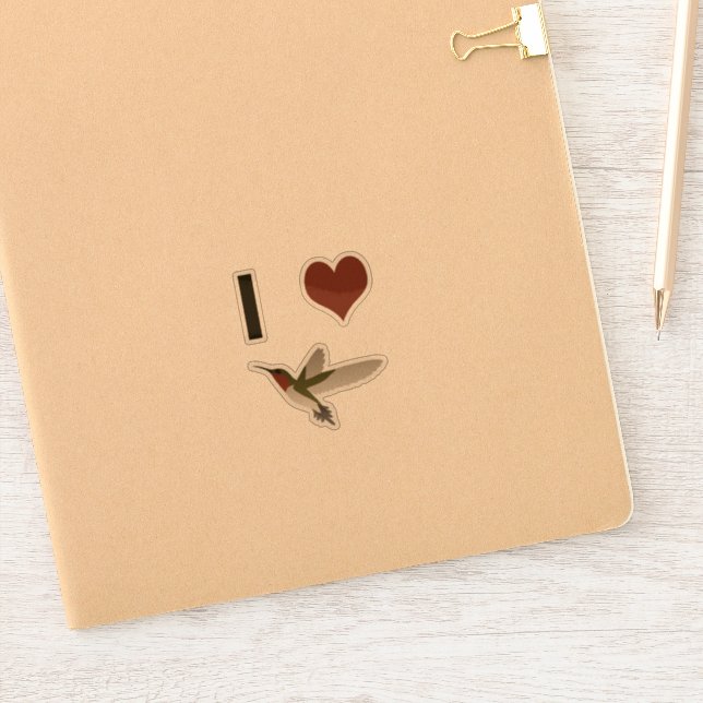 Pegatina Amo Los Hummingbirds (Cuaderno)
