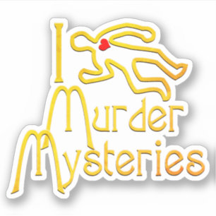 Pegatina Amo los Misterios de Asesinato
