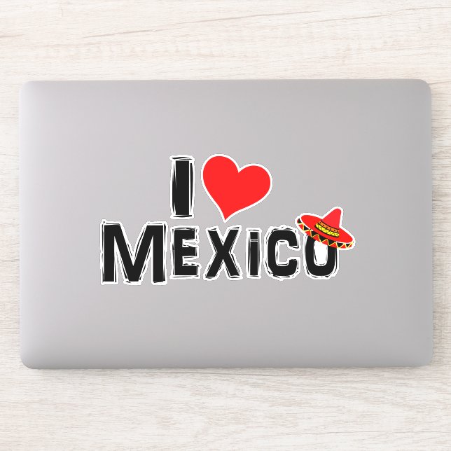 Pegatina Amo México (Ordenador)