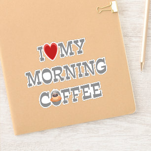 Pegatina Amo Mi Café De La Mañana