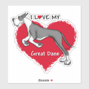Pegatina Amo mi capa great dane