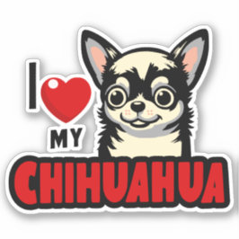 Pegatina Amo mi Chihuahua