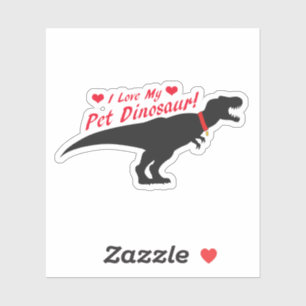 Pegatina Amo mi dinosaurio Mascota