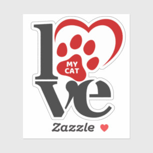 Pegatina Amo Mi Gato