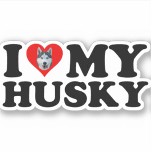 Pegatina Amo Mi Husky