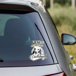 Pegatina Amo Mi Largo Pelo Dachshund Vinyl