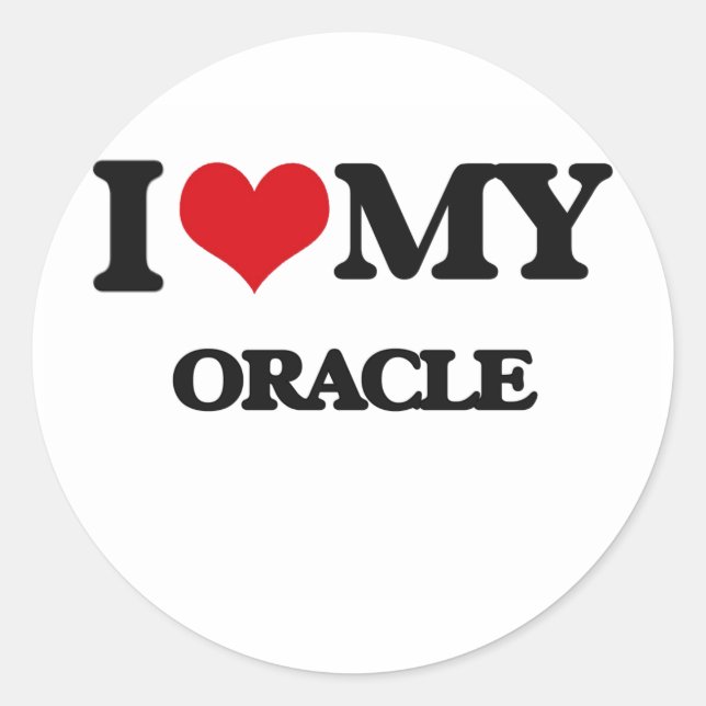 Pegatina Amo mi Oracle (Anverso)