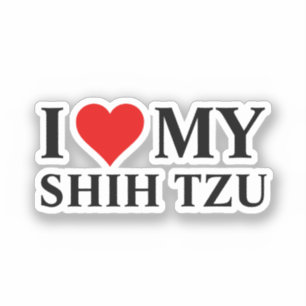 Pegatina Amo mi Shih Tzu