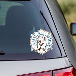 Pegatina Amo Mi Vinyl De Perro Sangriento