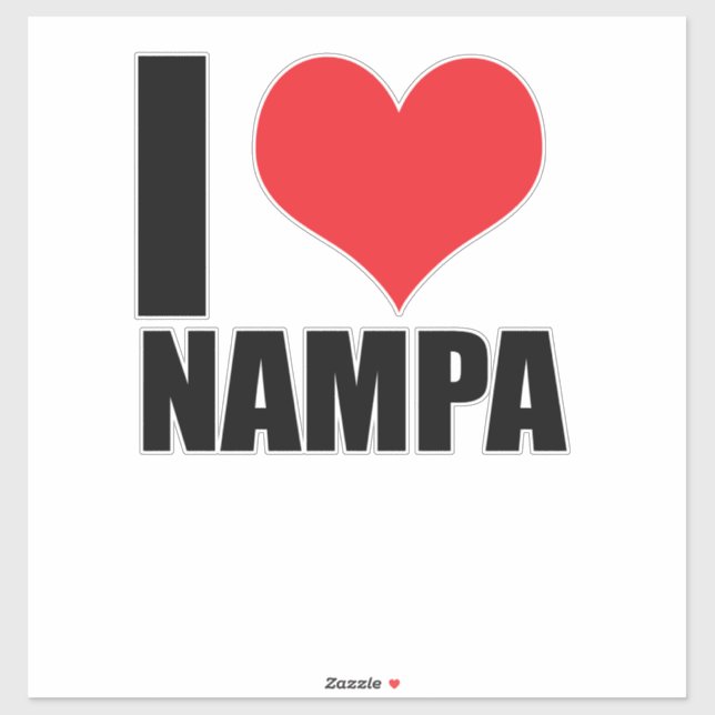 Pegatina Amo Nampa (Hoja)