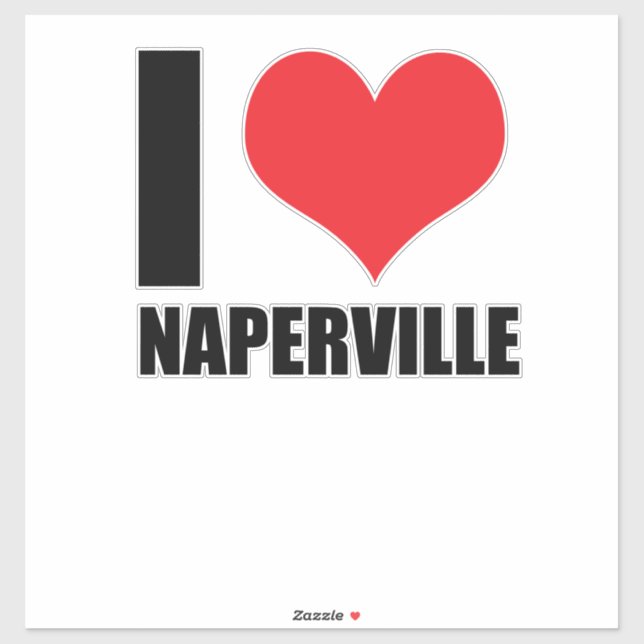 Pegatina Amo Naperville (Hoja)