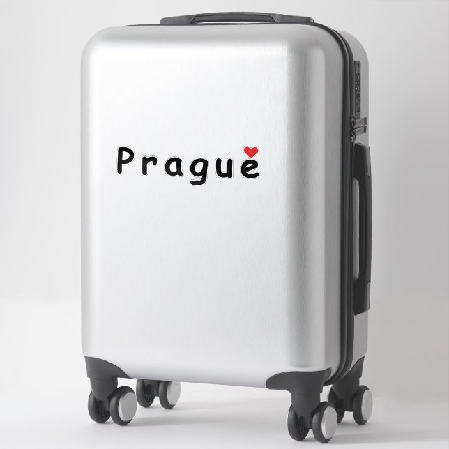 Pegatina Amo Praga (Maleta)