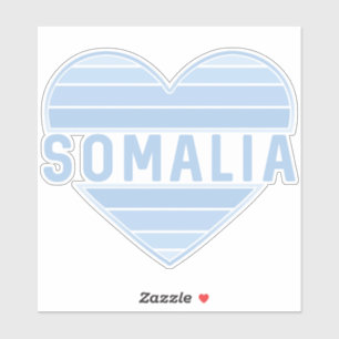 Pegatina Amo Somalia, corazón somalí