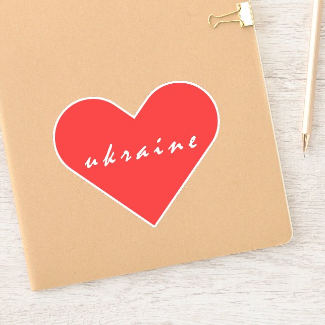 Pegatina Amo Ucrania (Cuaderno)