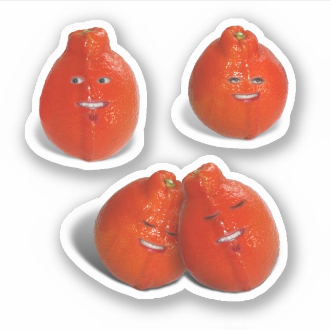 Pegatina Amor a la mandarina (Anverso)
