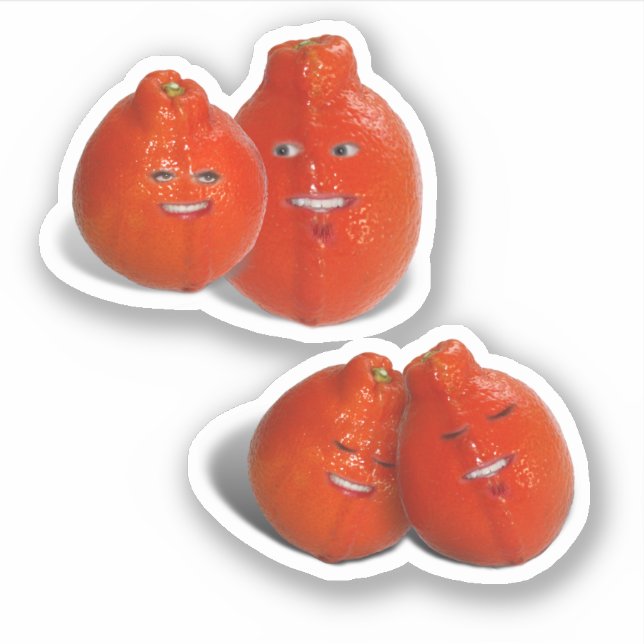 Pegatina Amor a la mandarina (Anverso)