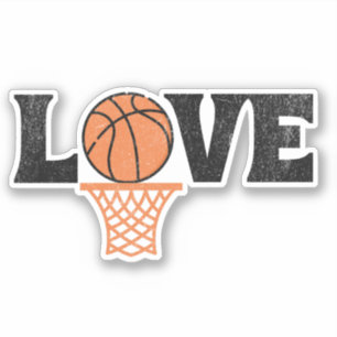 Pegatina Amor al básquetbol