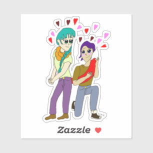 Pegatina amor de cola