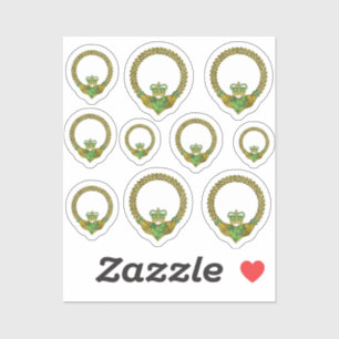 Pegatina Amor de los claddagh irlandeses