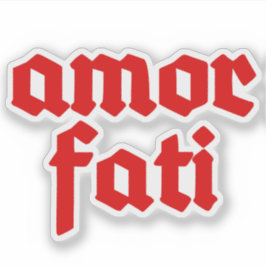 Pegatina Amor Fati (rojo)