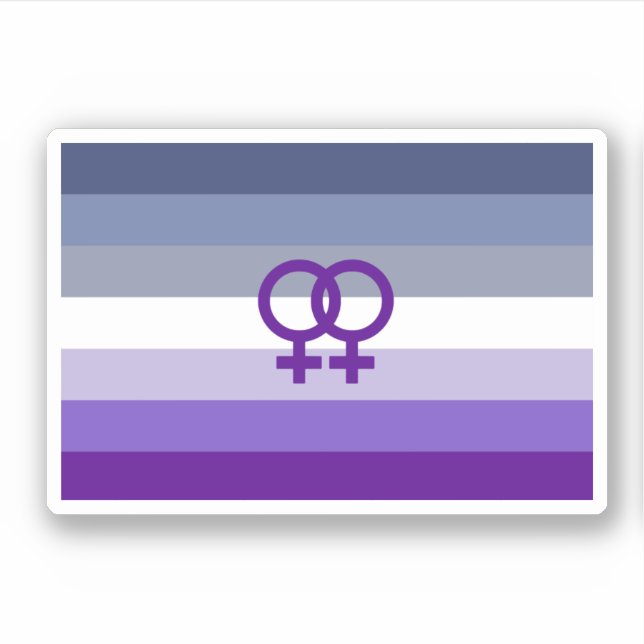 Pegatina Amor Lésbico Butch Orgullo WLW (Anverso)