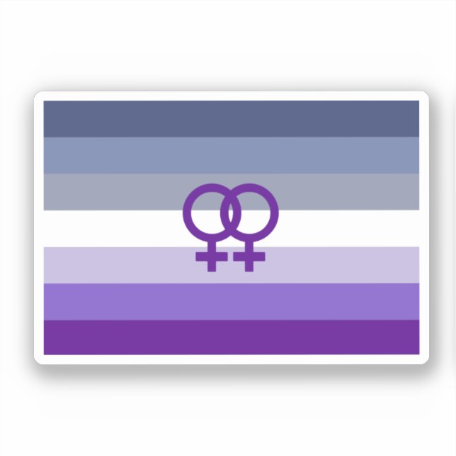 Pegatina Amor Lésbico Butch Orgullo WLW (Anverso)