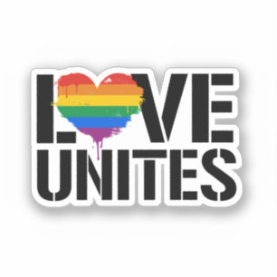 PEGATINA AMOR LGBTQ UNE